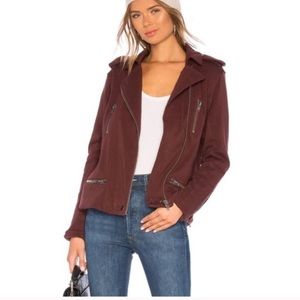 Chaser lamb suede moto jacket, size XS